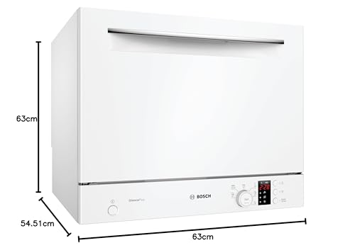 Bosch SKS62E32EU Serie 4 Freestanding Compact Dishwasher, 6 place settings, 55cm wide, White