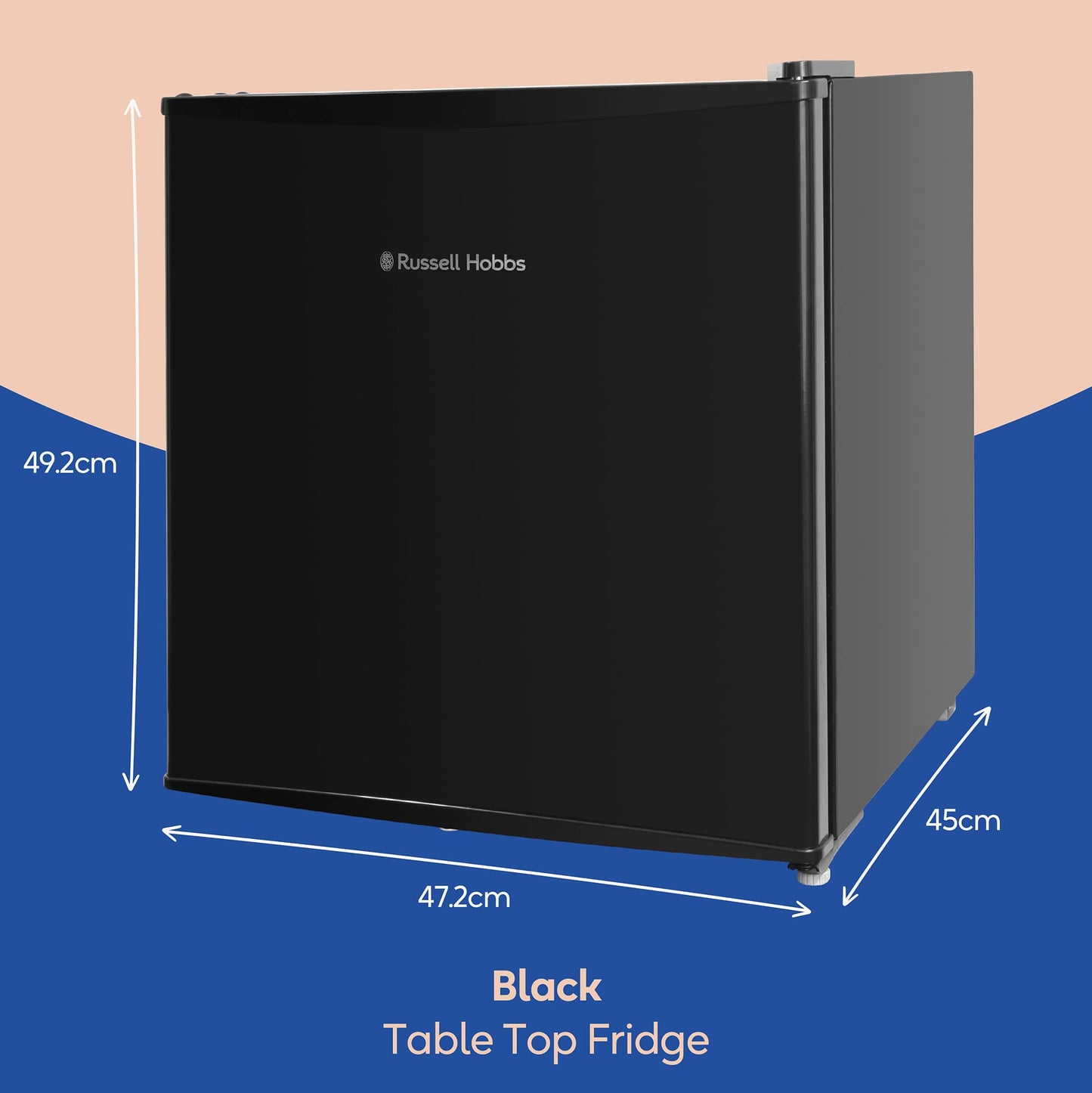 Russell Hobbs Table Top Fridge, Black, 43 Litre