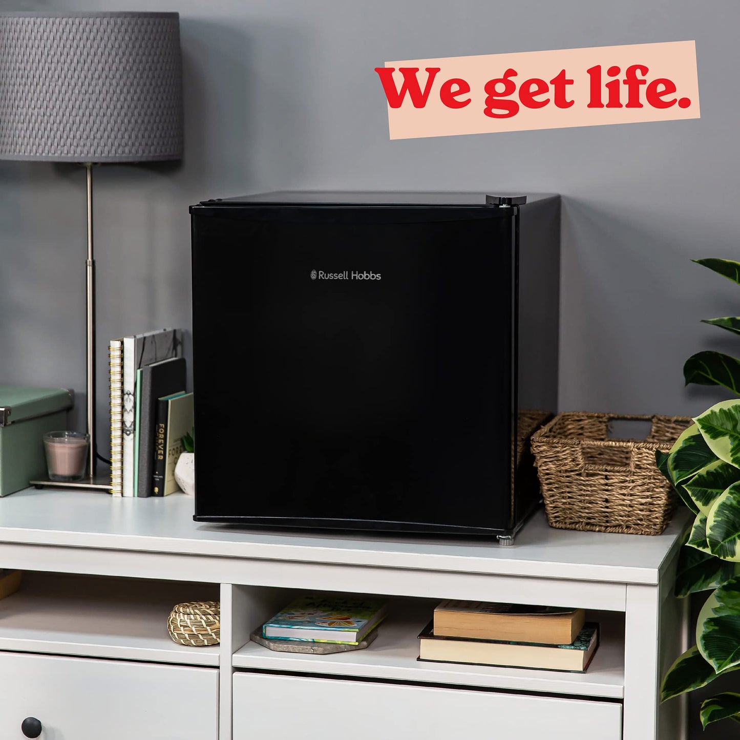 Russell Hobbs Table Top Fridge, Black, 43 Litre