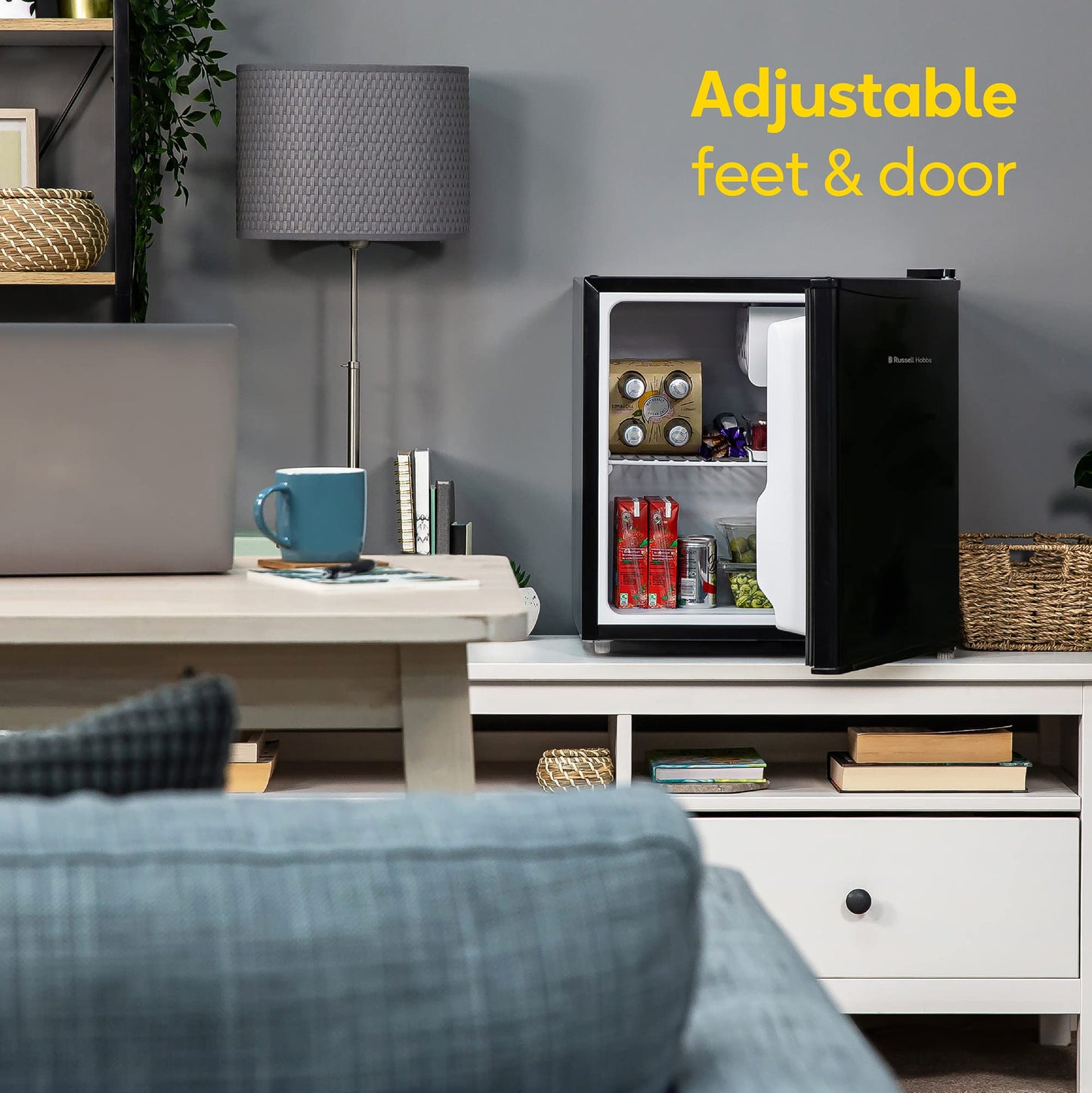 Russell Hobbs Table Top Fridge, Black, 43 Litre