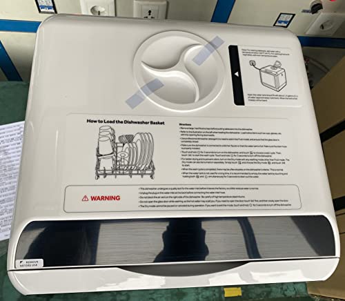 HAVA Table Top Dishwasher, Mini Countertop Dishwasher with 6 Programmes and Built-in 5 Litre Water Tank, No Connection Required, Baby Supplies, and Air Drying Function for Homes and Motorhomes