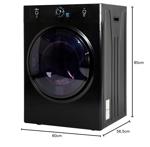 Willow WTD7B 7kg Vented Dryer, Front Loading with Child Lock, 3 Temperatures, Mehanical Controls, Crease Guard, 2 Year Warranty - Black