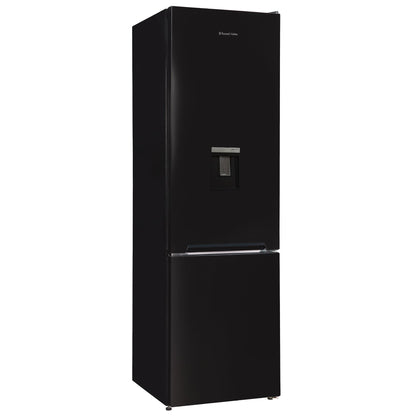 Russell Hobbs Fridge Freezer Freestanding Frost Free with Water Dispener Reversible Door, Adjustable Thermostat & Feet, 70/30 279L, 180cm High, LED Light, 2 Year Guarantee Black RH180FFFF551E1BWD