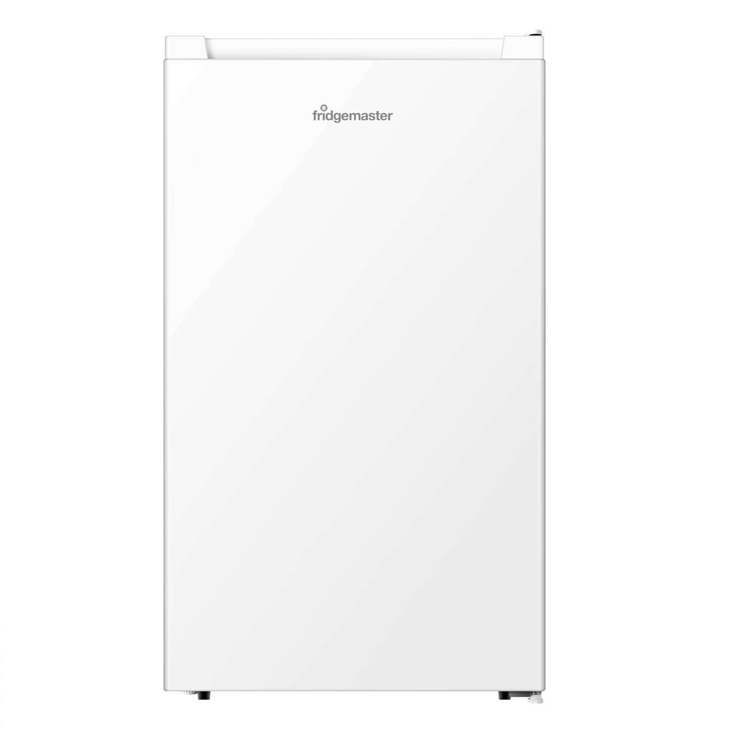 Fridgemaster MUR4894E 82L Under Counter Fridge with LED Lighting, Adjustable Temperature Control, Reversible Door and 3 star Ice Box, White, E rated