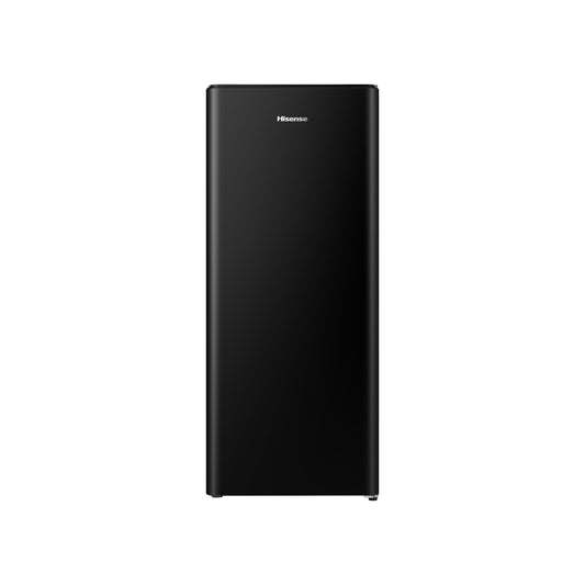 Hisense RR220D4BBE 52cm Freestanding Retro Fridge - 165-litre capacity with 4 star Ice box - Auto Defrost - Wine Rack - Black- E Rated, H128 x W51.9 x D51.3