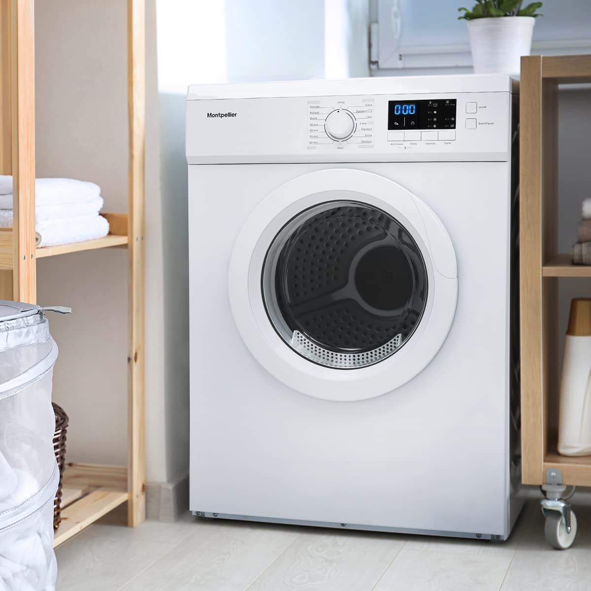 Montpellier MVSD7W Freestanding 7kg Vented Sensor Tumble Dryer - White