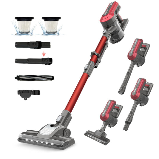 Akitas V10 30v 450W Max 50 Mins 3 Speed Cordless Vacuum Cleaner Upright Handheld Stick Lightweight Brushless Digital Control Motor Rechargeable Lithium Battery Good For Carpet Pet Hair
