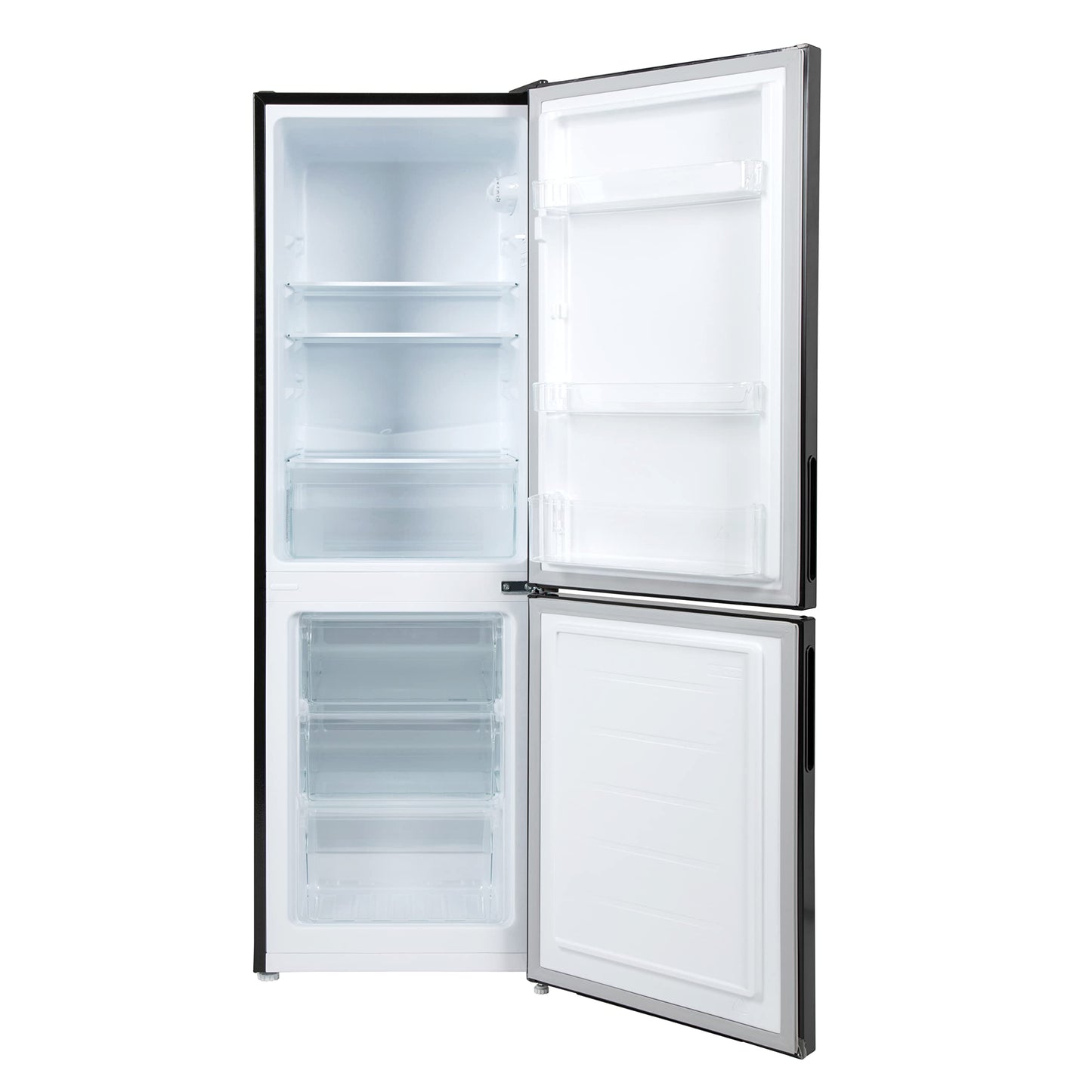 Willow WFF157B 157L Freestanding 70/30 Fridge Freezer with Adjustable Thermostat, Mark-Proof Finish, Low Frost, 2 Year Warranty - Black