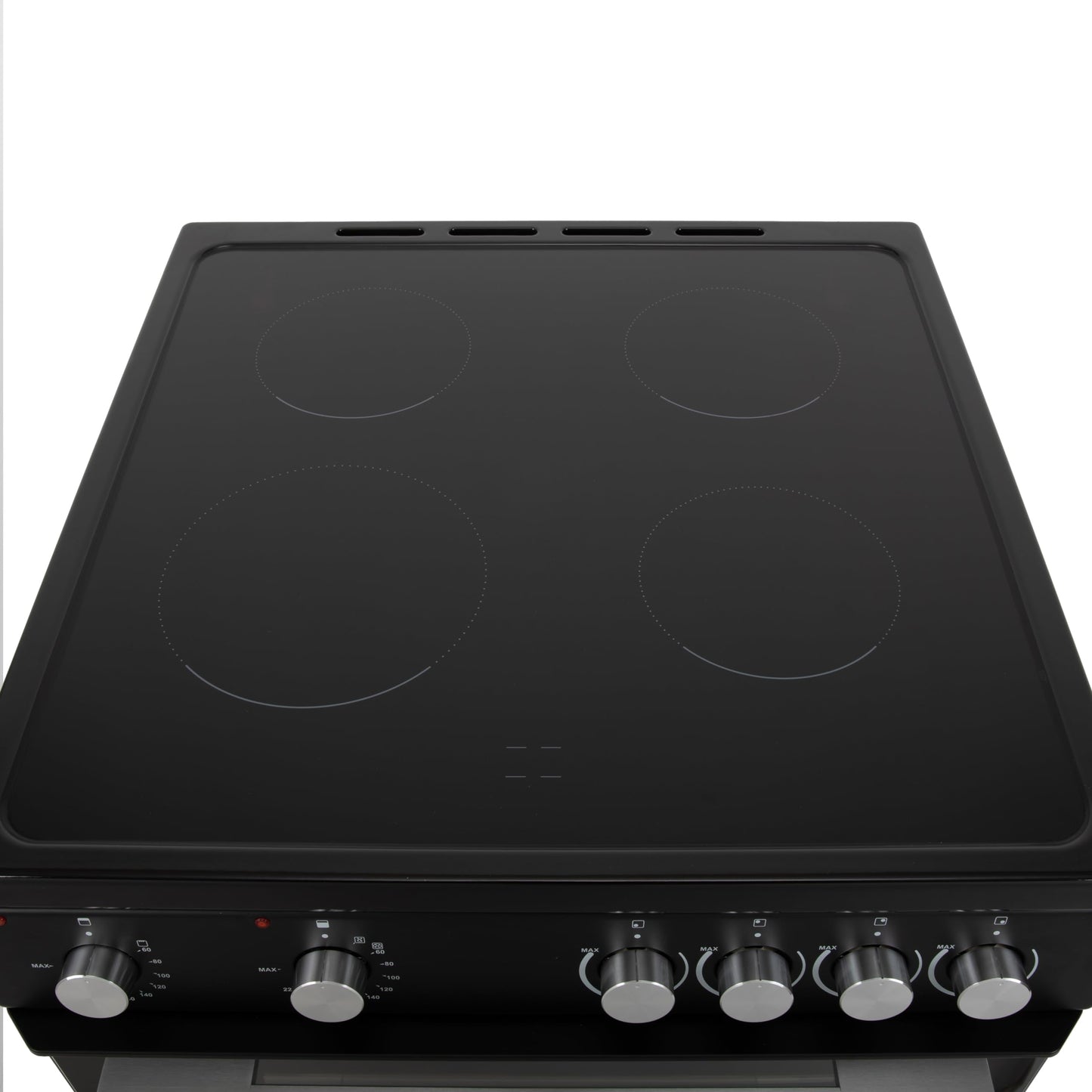 Willow WT60CCB 68L Freestanding Electric Cooker, Twin Cavity Cooker with Ceramic Hob and 31l Grill Cavity, 2 Years Warranty - Black