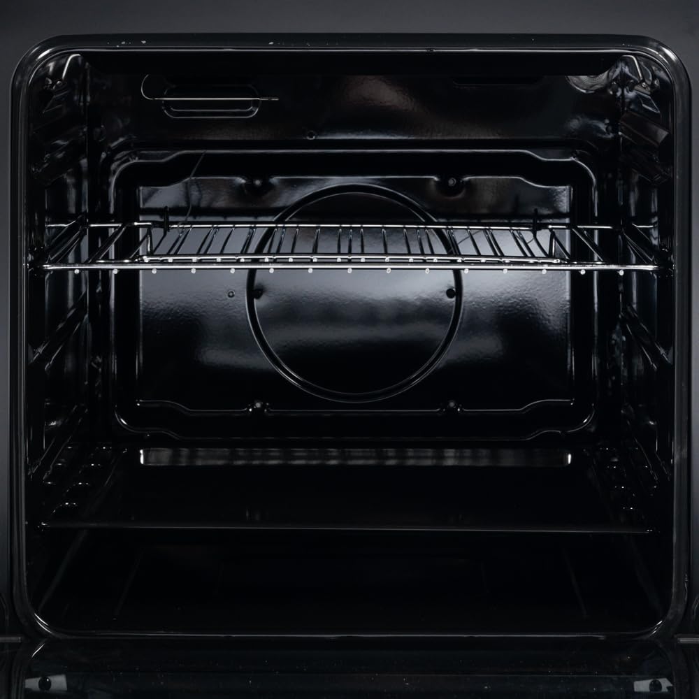 Cookology CFSP600BK/1 Freestanding Electric Single Cooker in Black - Solid Plate Top - 68 Litre Capacity - 60cm Wide - 4 Cooking Zone Hob - Analogue Dials