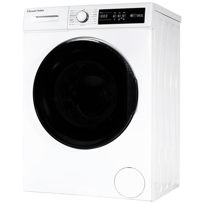 Russell Hobbs Freestanding Washing Machine, 8kg Capacity, 1400 rpm, 15 Programmes, Eco Technology, Rapid Wash Cycles, White, RH814W111W