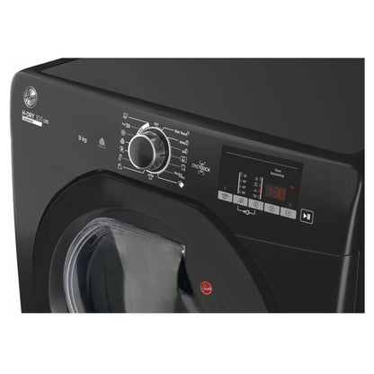 Hoover HLEC9DGB H-Dry 300 9kg Condenser Tumble Dryer, Black, Sensor dry, NFC