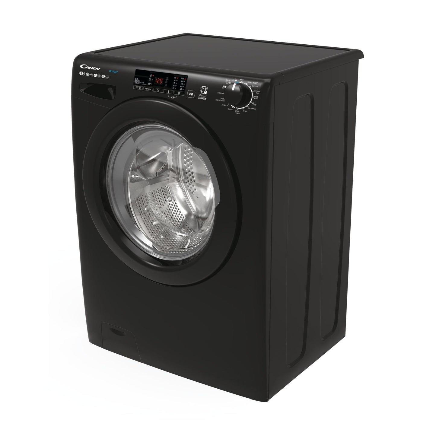 Candy CS148TWBB4/1-80 8kg Freestanding Washing Machine with 1400 rpm - Black - B Rated