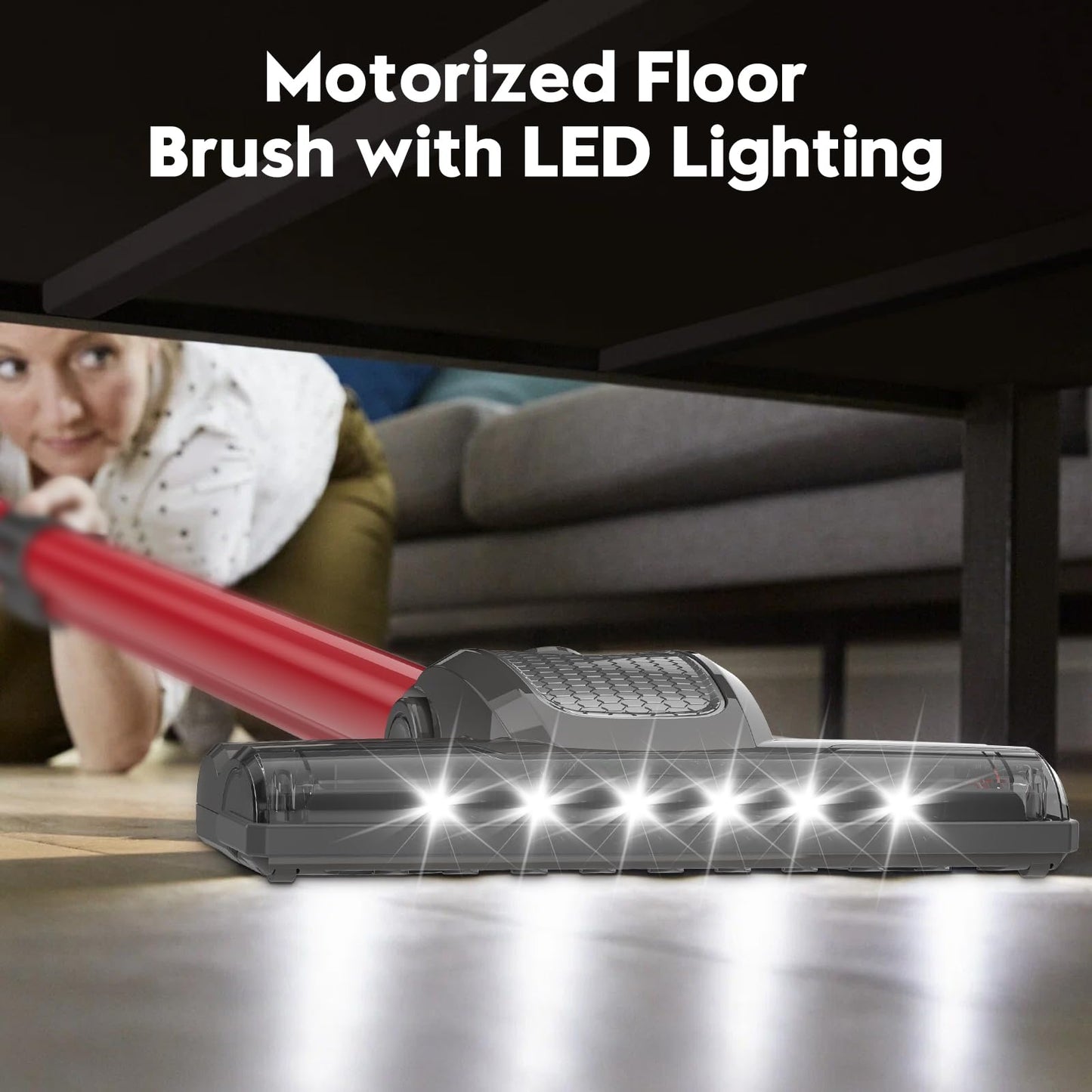 Akitas V10 30v 450W Max 50 Mins 3 Speed Cordless Vacuum Cleaner Upright Handheld Stick Lightweight Brushless Digital Control Motor Rechargeable Lithium Battery Good For Carpet Pet Hair