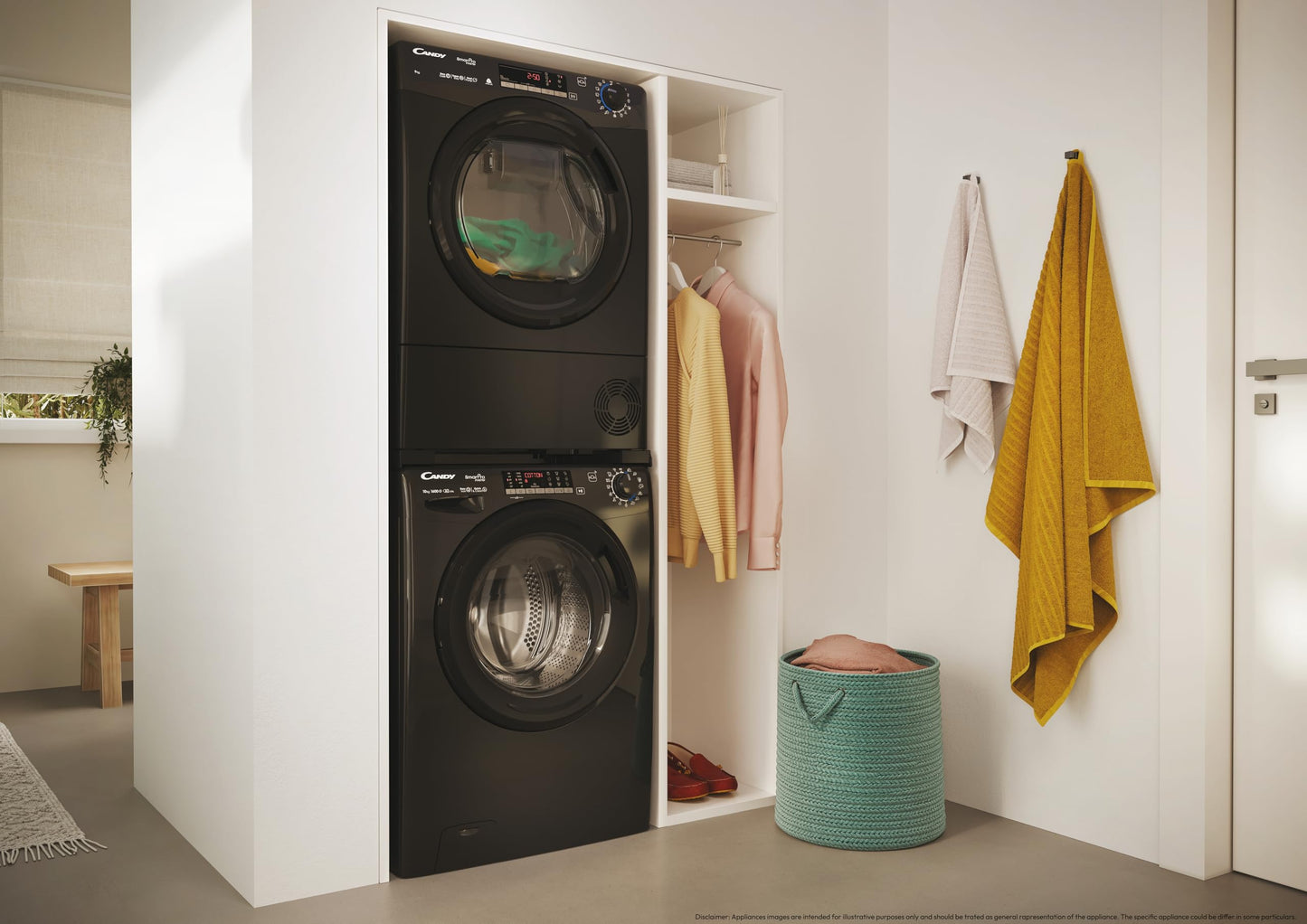 Candy CROE C9TBEB-80 Condenser Tumble Dryer, 9kg load, Black