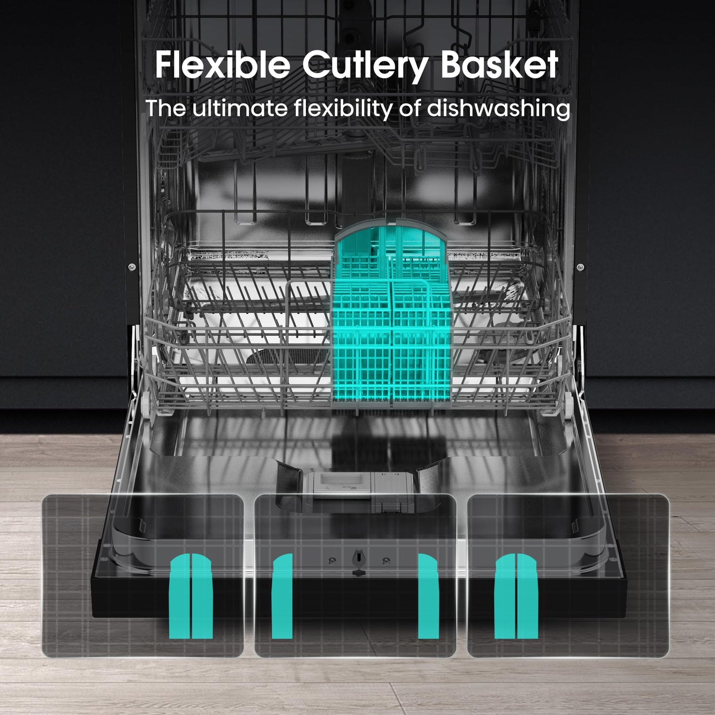 Hisense HS622E90BUK Freestanding Standard Dishwasher 85cm High - E Rated, Black, 24 x 23 x 33 inches (L x W x H) [Energy Class E]